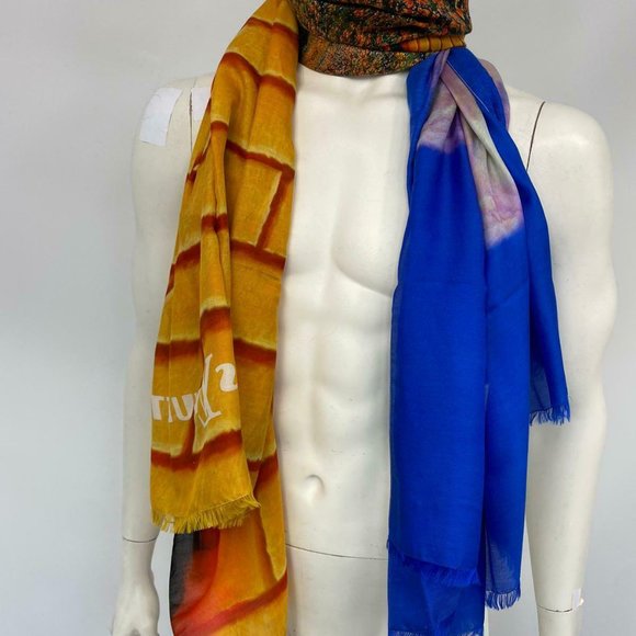 New Authentic Louis Vuitton Brick Road Stole Scarf Virgil Abloh - Picture 11 of 12